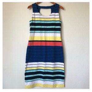Tommy Bahama Striped Midi Dress in Blue and Yellow